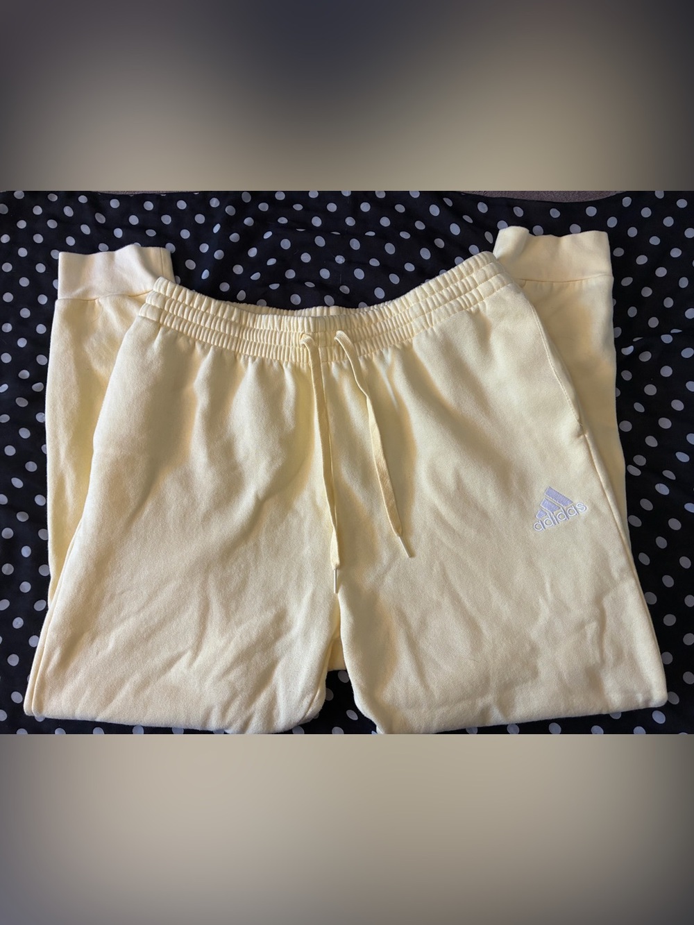 adidas Women’s Butter Yellow Drawstring Sweatpants